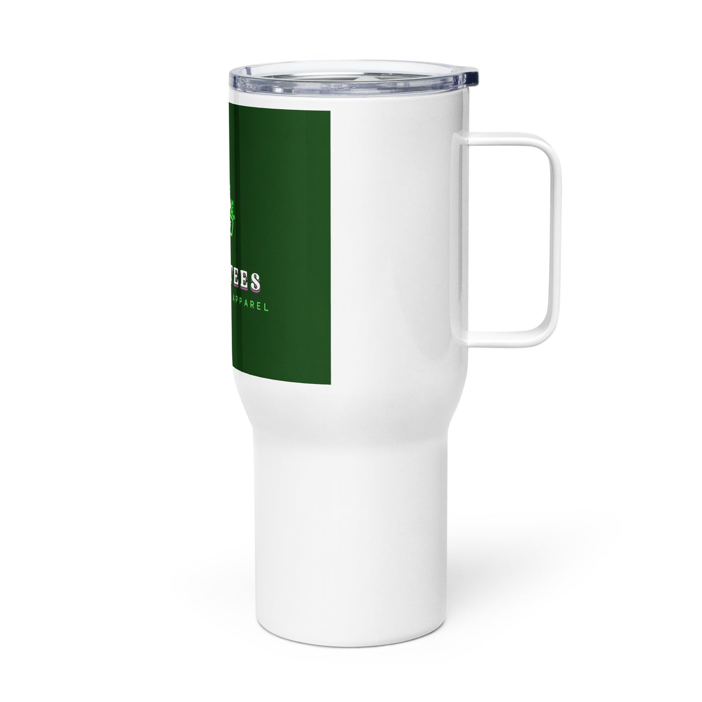 Travel mug with a handle